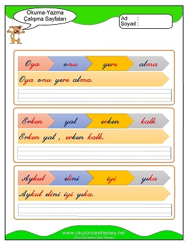 y sesi Grubu Çalışma Sayfaları